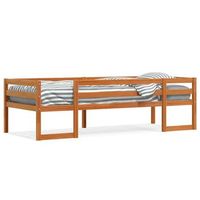estructura de cama de ninos madera maciza pino marron 75x190 cm vidaxl