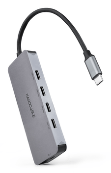 Nanocable HUB USB-C/M a 4xUSB-C/H + USB-C PD 100W
