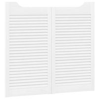 puertas batientes 2 pcs blanco madera de pino maciza vidaxl