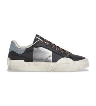 Pepe Jeans para mujer. PLS300004 Zapatillas de Piel Milan Night negro (38), Plano, Cordones, Casual
