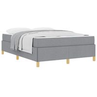 estructura de cama gris claro 140 x 200 cm tela vidaxl