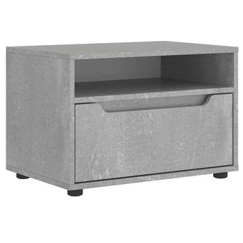 Mueble Tv Visnes Gris Hormigón 60x40x38 Cm Madera Ingeniería