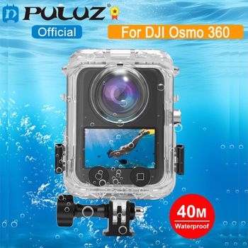 PULUZ - Carcasa de buceo para cámara subacuática de 40 m para DJI Osmo 360 / 360 II, carcasa impermeable para cámara de acción Osmo-360