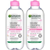 garnier micellar water facial cleanser sensitive skin 400ml duo pack