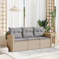 conjunto sofas jardin 3 uds  mueble jardin mesa y sillas y cojines ratan sintetico beige mezcla cfw229320