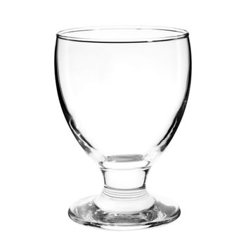 Copa de vidrio transparente