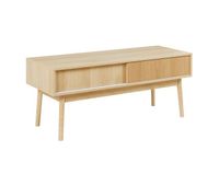 mueble de tv landskrona con 2 puertas corredoras mdf 115x40x48 cm - roble encasa