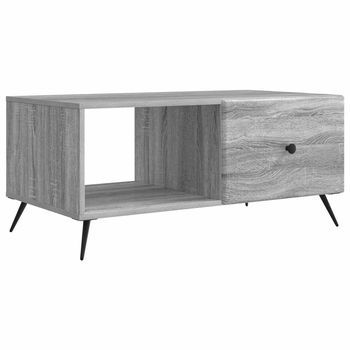 Mesa De Café Gris Sonoma 90 X 50 X 40 Cm Madera De Ingeniería Vidaxl