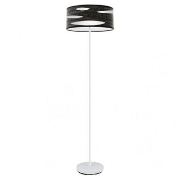 Fabrilamp Pie Salon Odra 1xe27 Blanco Madera Negra 165x40x40 Cm