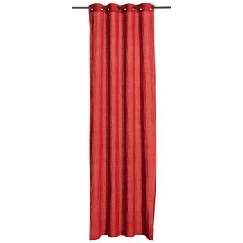 Cortina De Lino Vivaraise Zeff - Grosella - 140 X 280 Cm