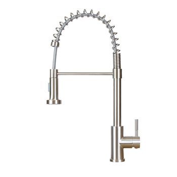 Nettlife Grifo De Cocina Con Rociador Extraíble Mezclador De Cocina Con Caño Giratorio Mezclador De Alta Presión Con 2 Tipos De Chorros ，níquel