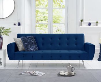 Ex-display Vanessa Sofa Bed in Blue Velvet