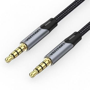 Cable estéreo Vention BAQHG jack 3.5mm macho a macho 1.5m gris contactos oro