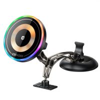 essager es-zj40 15w cargador inalambrico magnetico para coche 360 rotacion soporte de tablero de metal para telefono fu