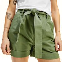 tommy jeans short ceinture badge para mujer