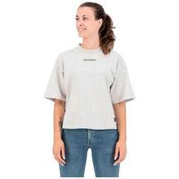 superdry camiseta t-shirt tech boxy gris femme para mujer