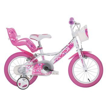 Bicicleta Niños 14 Pulgadas Hearts Blanco 4-6 Años