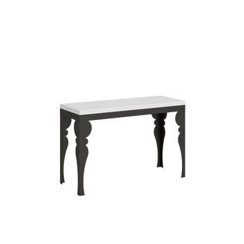 Mesa Tipo Libro 120/200x45/90 Cm Paxon Double Fresno Blanco Estructura Antracita