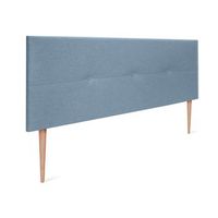 cabecero de lino natural con botones 135x105cm con patas camas 120135 - azul