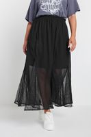 yours falda negra de encaje con godets mujer curvy y tallas grandes yours