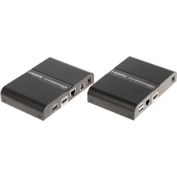 Extensor KVM NoName HDMI+USB-EX-100-4K-V2 4K USB-A HDMI 2.0 Negro
