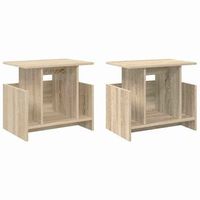 soporte de tv 2 uds  mueble de salon  gabinete de tv roble sonoma 50 x 35 x 45 cm