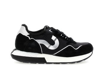 zapatillas de running de terciopelo con inserciones de ante black 40
