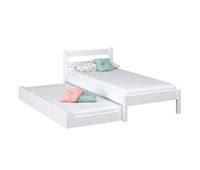 cama individual de madera con cajon para colchon n01 blanco