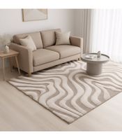 limba 13020 - alfombra pelo suave - efecto 3d - hueso