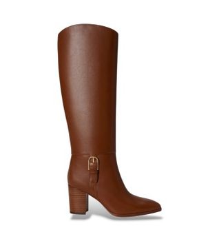 Lauren Ralph Lauren para mujer. 802P15660001 Botas de piel Raelynn marrón (40), 5 a 8cm, Ninguno, Casual