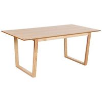 mesa de comedor diseno moderno con base de paneles 180 x 95 cm madera de fresno claro camden
