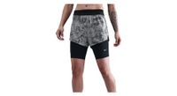 pantalon corto nike swift plata 2 en 1  mujer