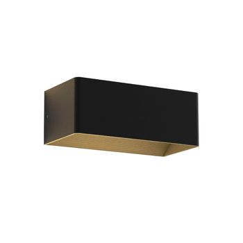 Bell - aplique de pared de metal, color negro, 20 cm