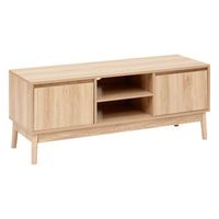 mueble tv abana efecto roble natural con 2 armarios