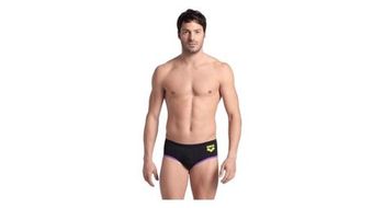 Banador arena one big logo para hombre negro morado