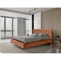 cama millio r terracota r 180x200 cm r tela chenilla rizada r somier incluido r confort de hotel 5 estrellas