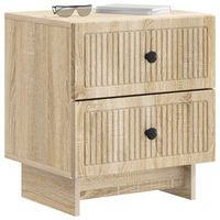 pack 2 uds mesita de noche  armario de noche  mesa de noche roble sonoma 43 x 345 x 475 cm