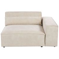 modulo esquinero de sofa moderno 1 plaza tapizado de terciopelo beige hellnar