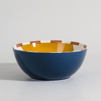 ensaladera de gres con motivos multicolores
