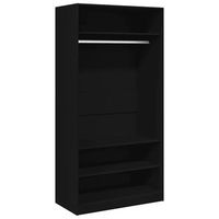 armario de madera contrachapada negro 100x50x200 cm vidaxl