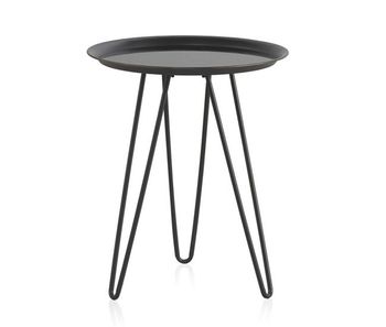 Mesa de centro de metal con tapa de metal