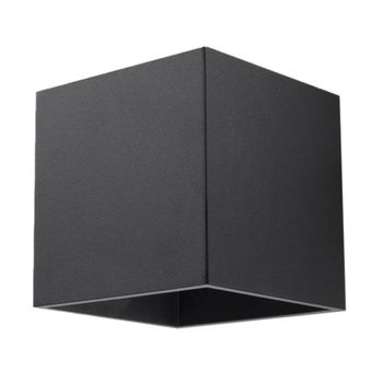 Lámpara de pared negro aluminio alt. 10 cm