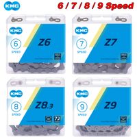 kmc mtb cadena z6 z7 z83 z9 bicicleta de carretera 6s 7s 8s 9s cadena de bicicleta de montana 116 eslabones corriente de bicicleta para shimano