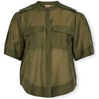vila blusa alinine shirt 24 - ivy green para mujer