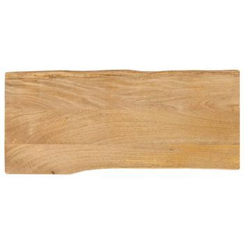 Tablero De Mesa Borde Natural Madera Maciza Mango 100x40x2,5 Cm Vidaxl