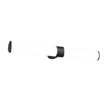 Reid - aplique de pared led de plástico, color negro, 60 cm, máx. 15 w