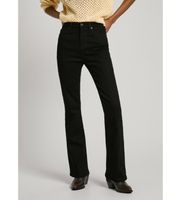 pepe jeans para mujer pl204733xg9 jeans flare hw negro 2432 casual algodon denim sostenible