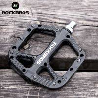 rockbros-pedales de bicicleta ultraligeros para bicicleta accesorio de ciclismo de montana y carretera con sello de nailon de plataforma plana