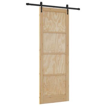 Puerta Corredera Orkdal Natural 83 X 232 Cm Vidaxl