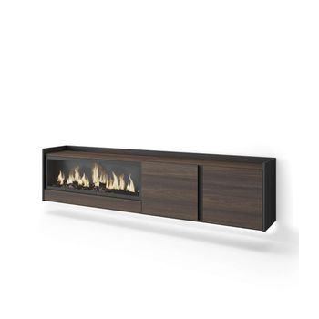 Mueble Tv Sayalonga-01 Suspendido Con Chimenea Integrada